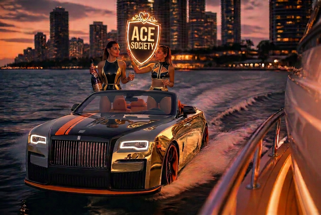 Champagne delivery by supercar-style boat
